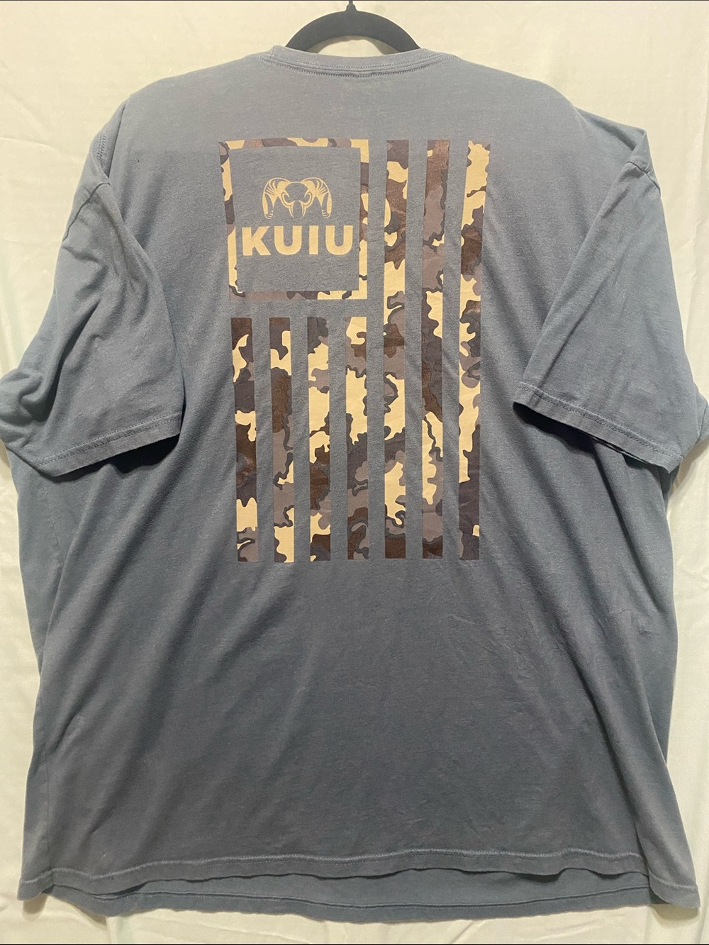 KUIU Short Sleeve Crewneck Tee in Slate Gray with Logo Patch Size 3XL XXXL